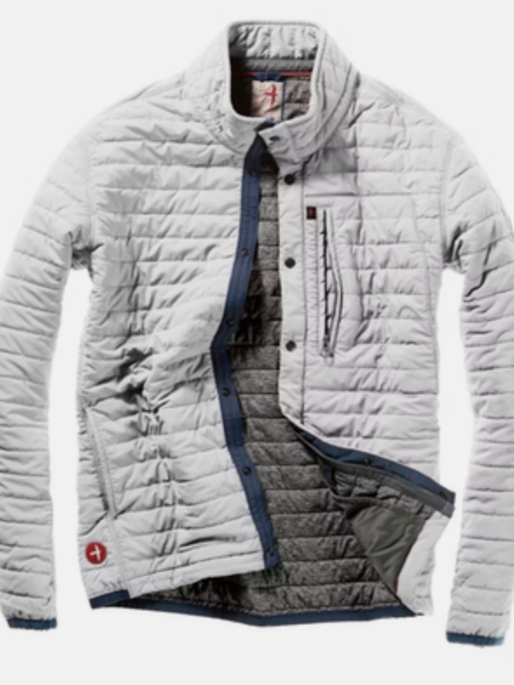 Relwen Windzip Jacket Chalk White Large Huckberry Exclusive Insulated Coat Zip L